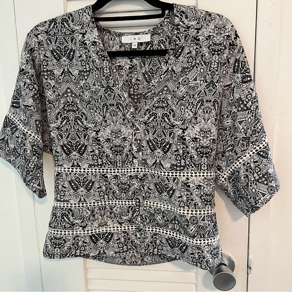 IRO Printed V-Neck Blouse - Picture 4 of 10